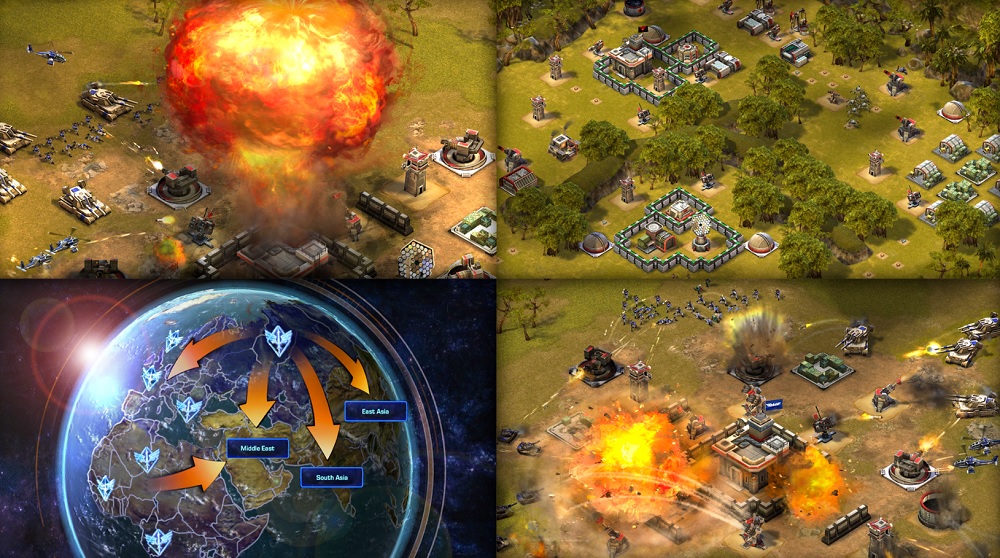 Empires & Allies mobile version features a realistic modern combat art style.