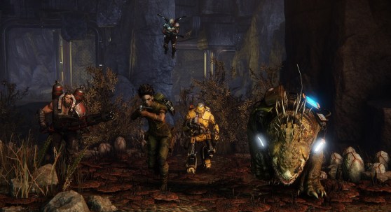Evolve hunters, with Daisy on the right.