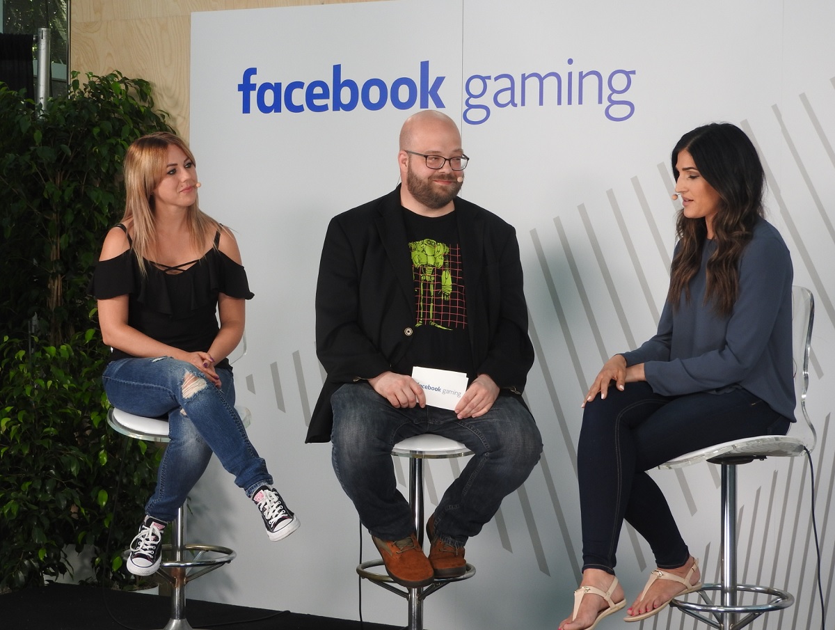 Britney Brombachter (left) interviews Maja Moldenhauer of