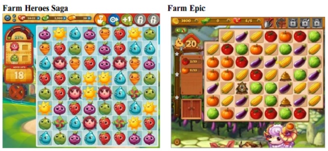 Farm Heroes Saga side by side with Farm Epic
