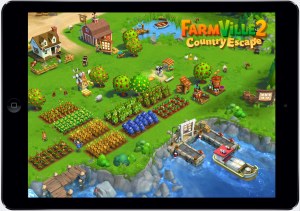 Farmville 2 on an iPad.