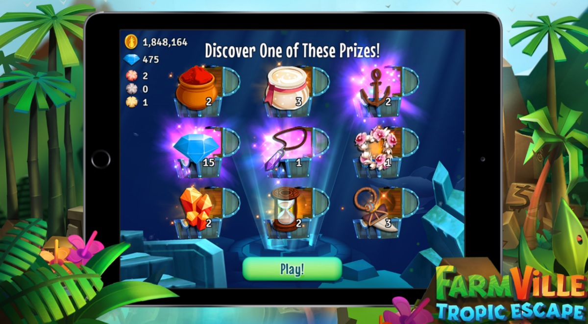 Farmville: Tropic Escape has lots of rewards.
