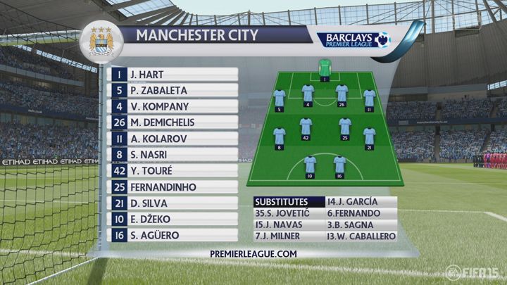 Authentic Premier League overlay graphics add to the presentation.