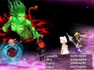 Final Fantasy III Cloud of Darkness boss fight