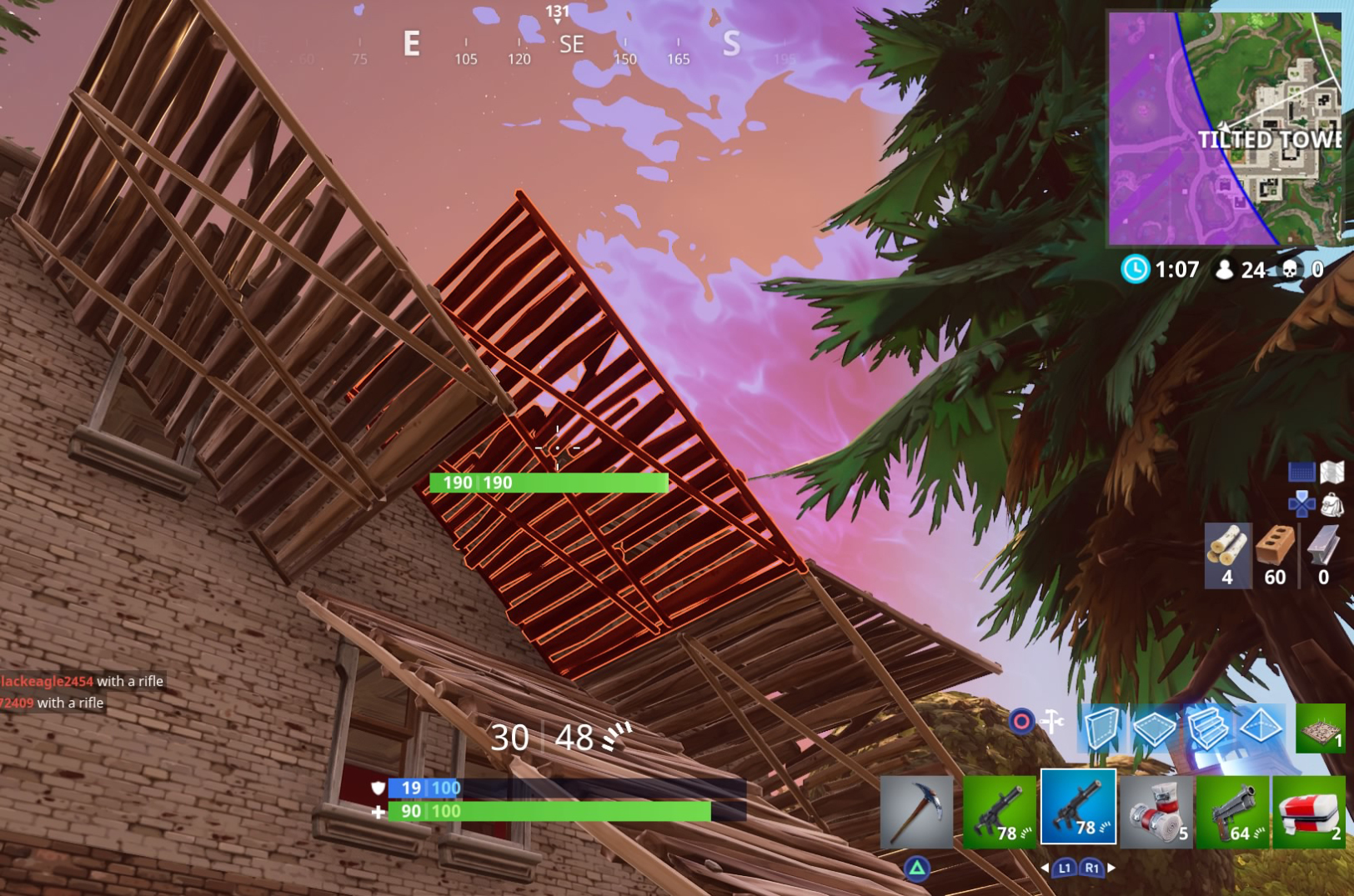 Andrew Reinhard inspecting "permanent ephemera" in Fortnite: Battle Royale.