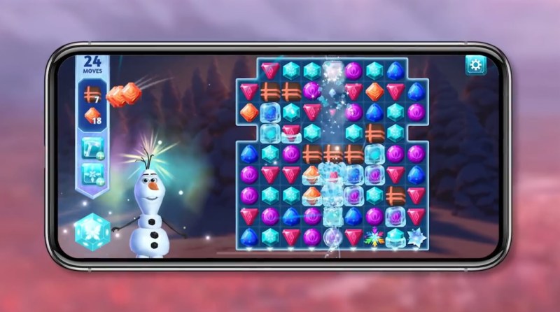 Disney Frozen Adventures is a match-3 game.