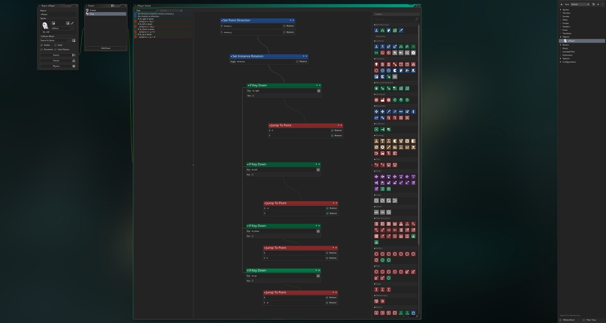 GameMaker Studio 2's user interface.