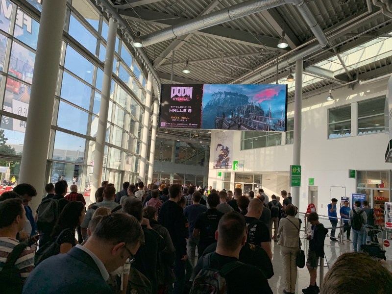 The crowd at Gamescom 2019 on opening day on Tuesday, August 20.