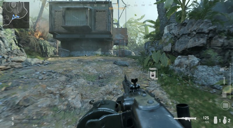 Fighting on Gavutu in Call of Duty: Vanguard multiplayer.
