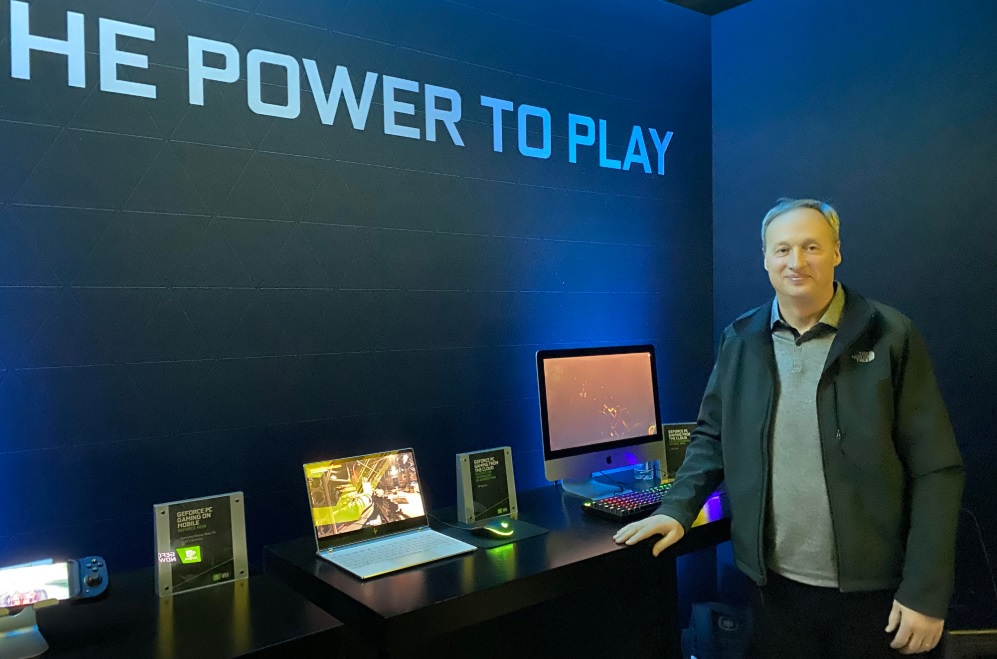 GeForce Now general manager Phil Eisler at CES 2020.