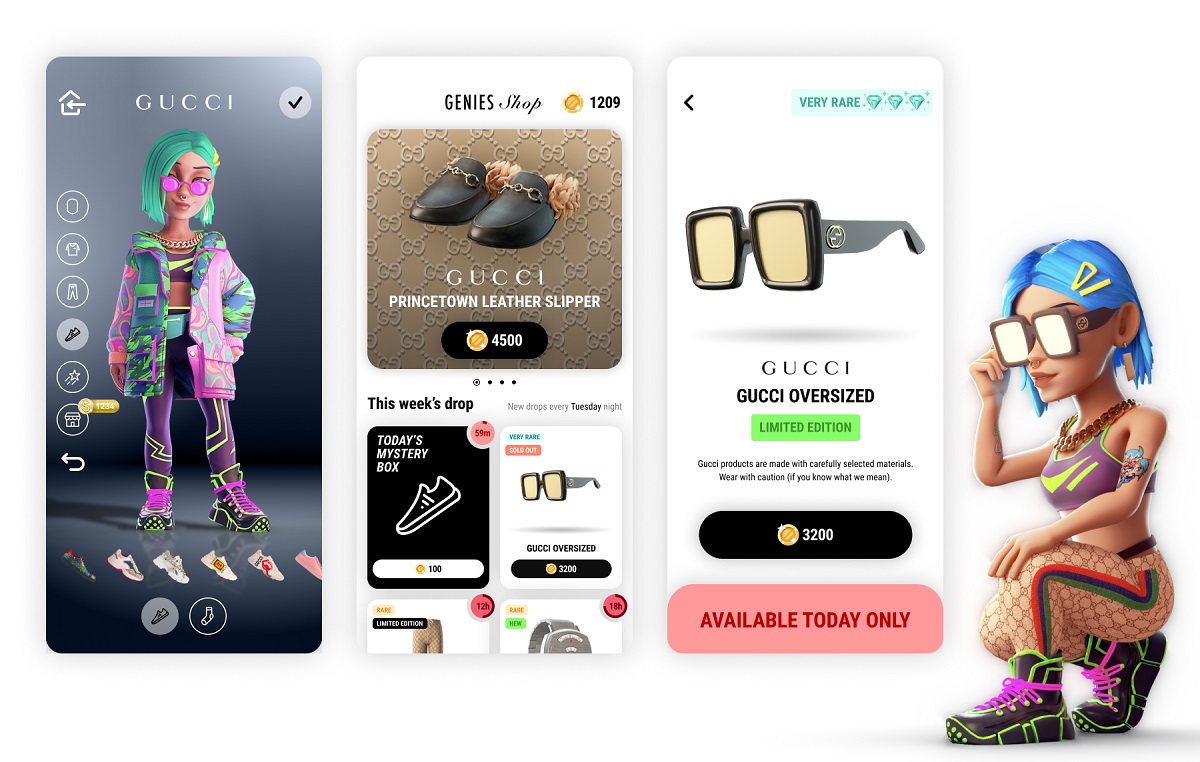 Gucci will sell goods for Genies avatars.