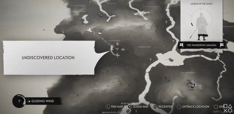 The map of Tsushima