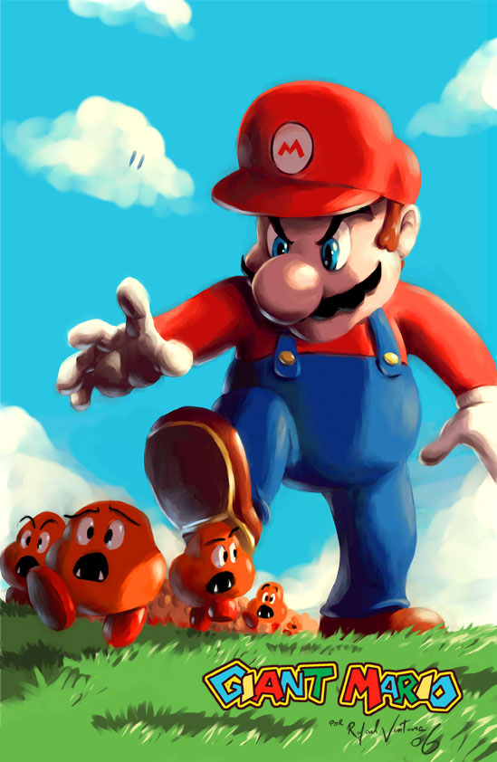 When Mario dominates the screen you know damn well he is more powerful.