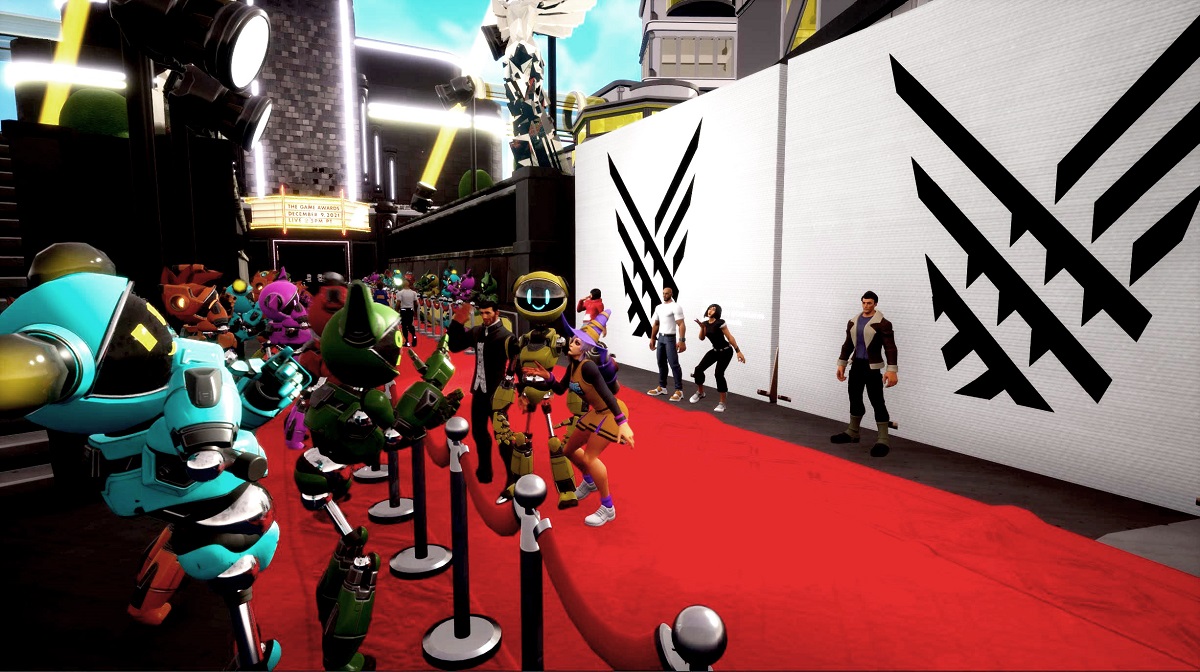 The red carpet in Geoff Keighley's Axial Tilt world in Core.