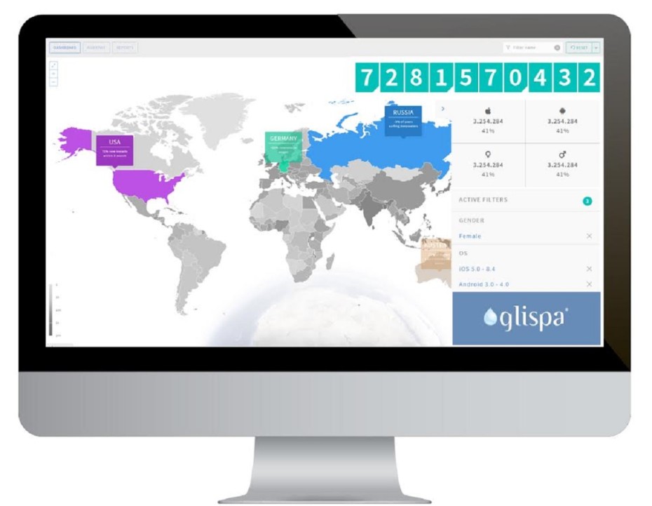 Glispa's recently launched audience platform.
