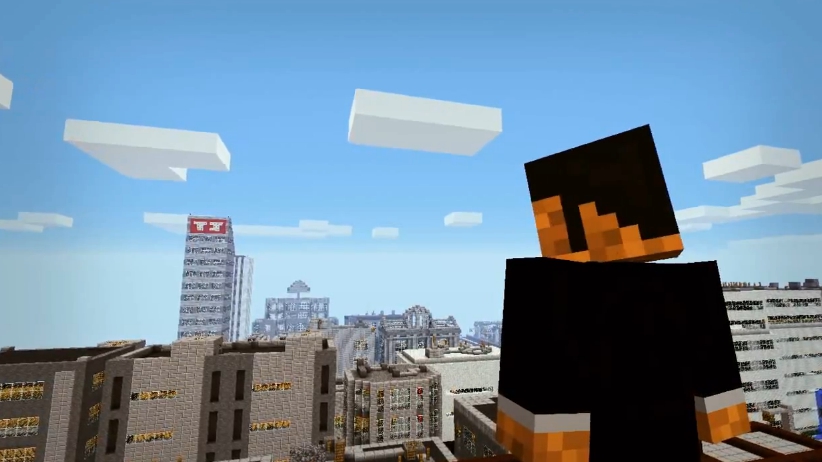 Grand Theft Minecraft city view