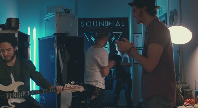 Backstage with Broken Tide in Guitar Hero