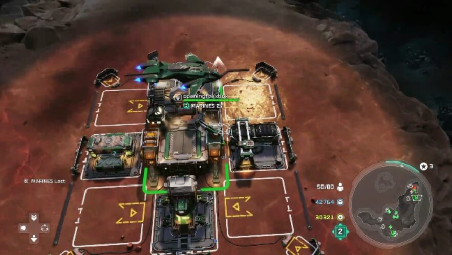 Building a base in Halo Wars 2.