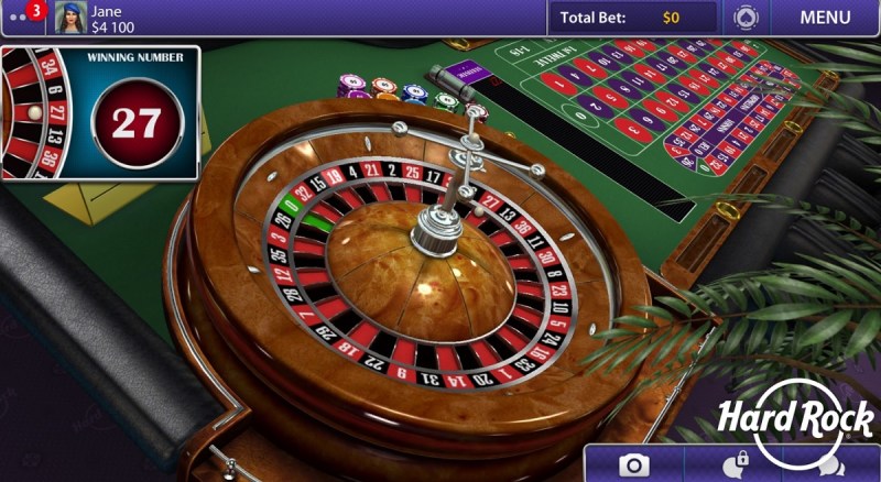 You can play roulette in the Hard Rock Blackjack app.
