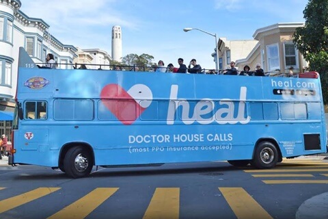 Heal gets doctors to come to your house.
