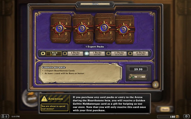 Hearthstone Buying Cards