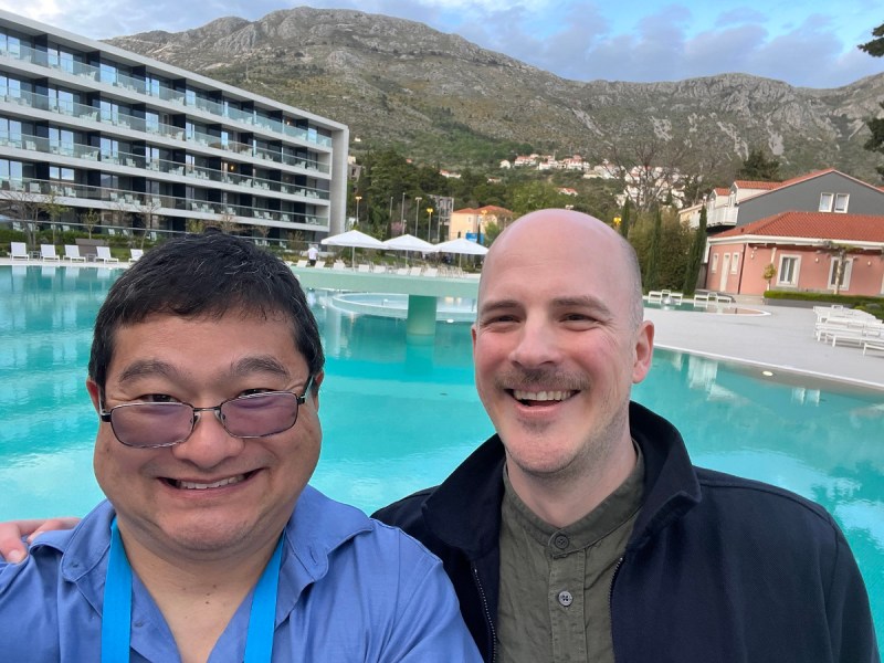 Dean Takahashi and Hendrik Lesser in Dubrovnik.