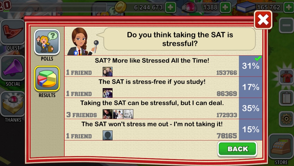 High School Story SAT update