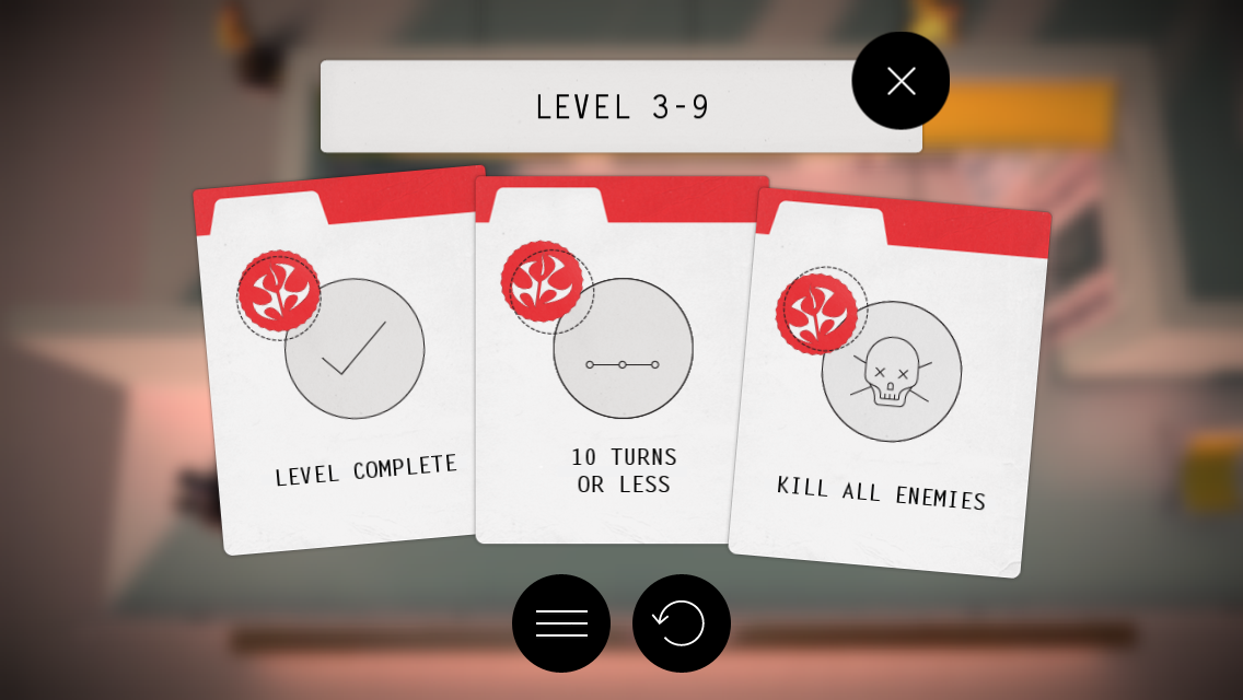 An example of some of the varied objectives for each level.