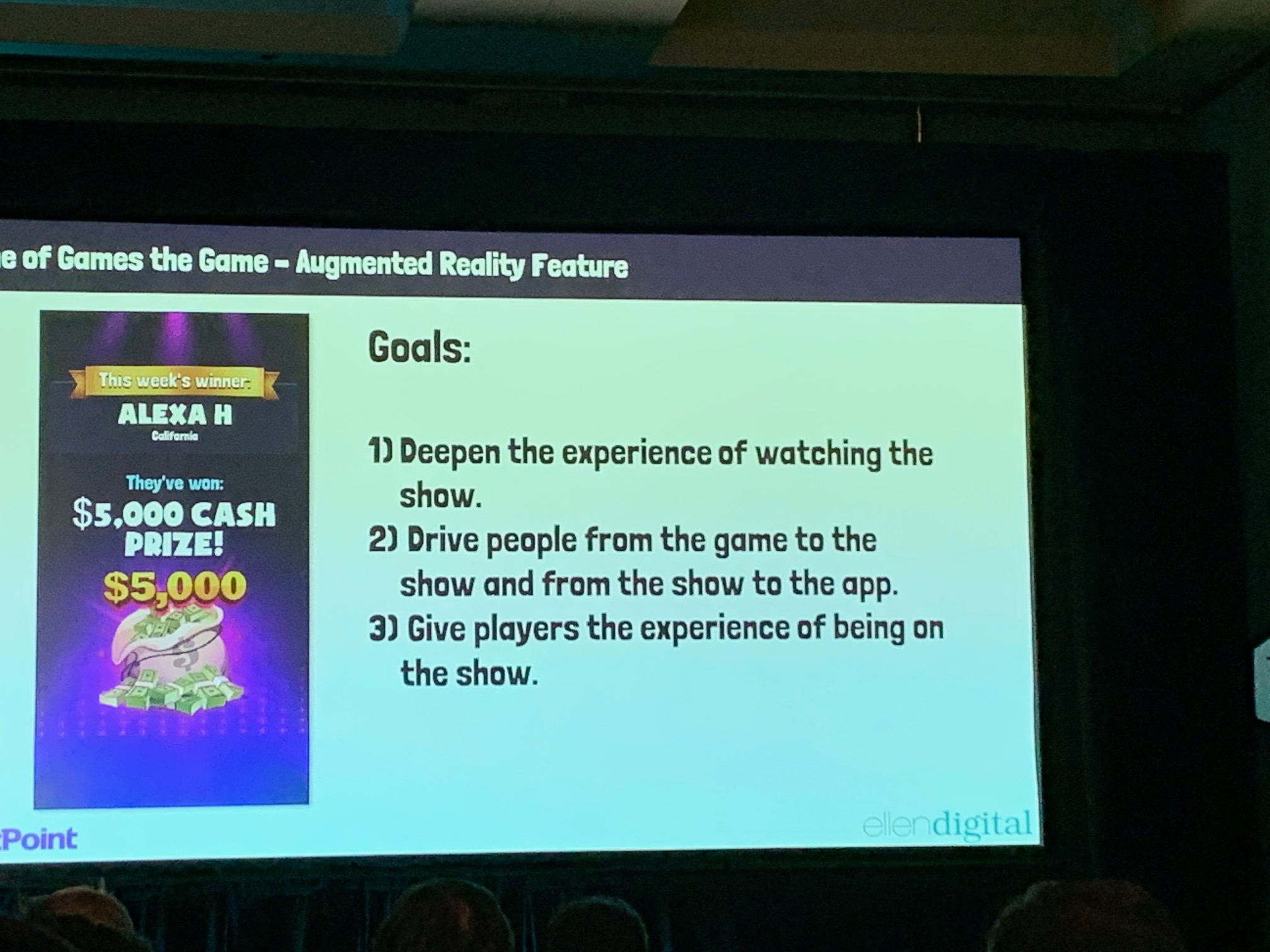 HitPoint and the Ellen Degeneres Show had these goals for an AR game.