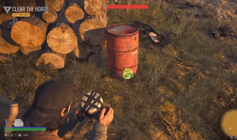 Planting a proximity mine.