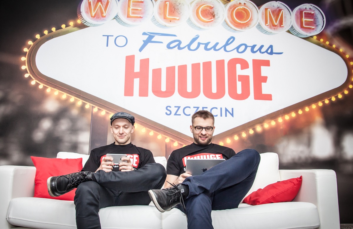 Huuuge Games CEO Anton Gauffin (left) and cofounder Wojciech Garbiec.