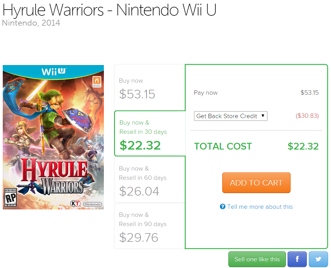 No more trying to do fuzzy trade-in math in your head. GameLock gives you all of the info when you buy the game.