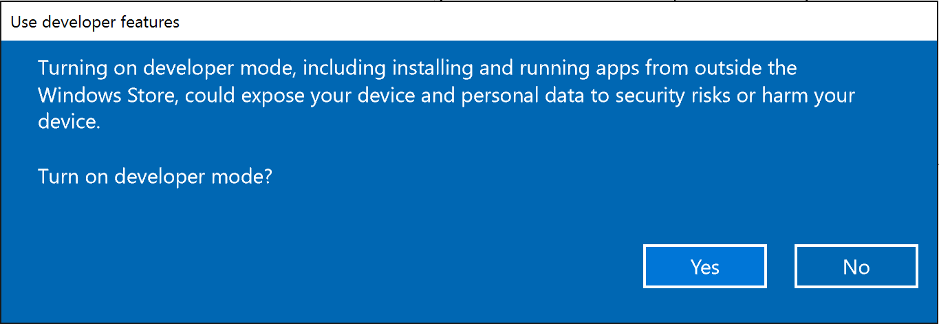 Warning screen