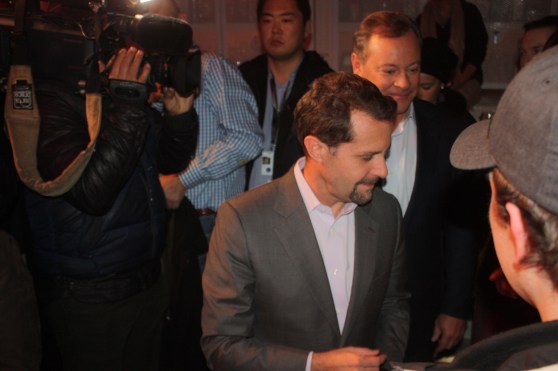 Andrew House, head of Sony's game division, showed up to hand out the first system.