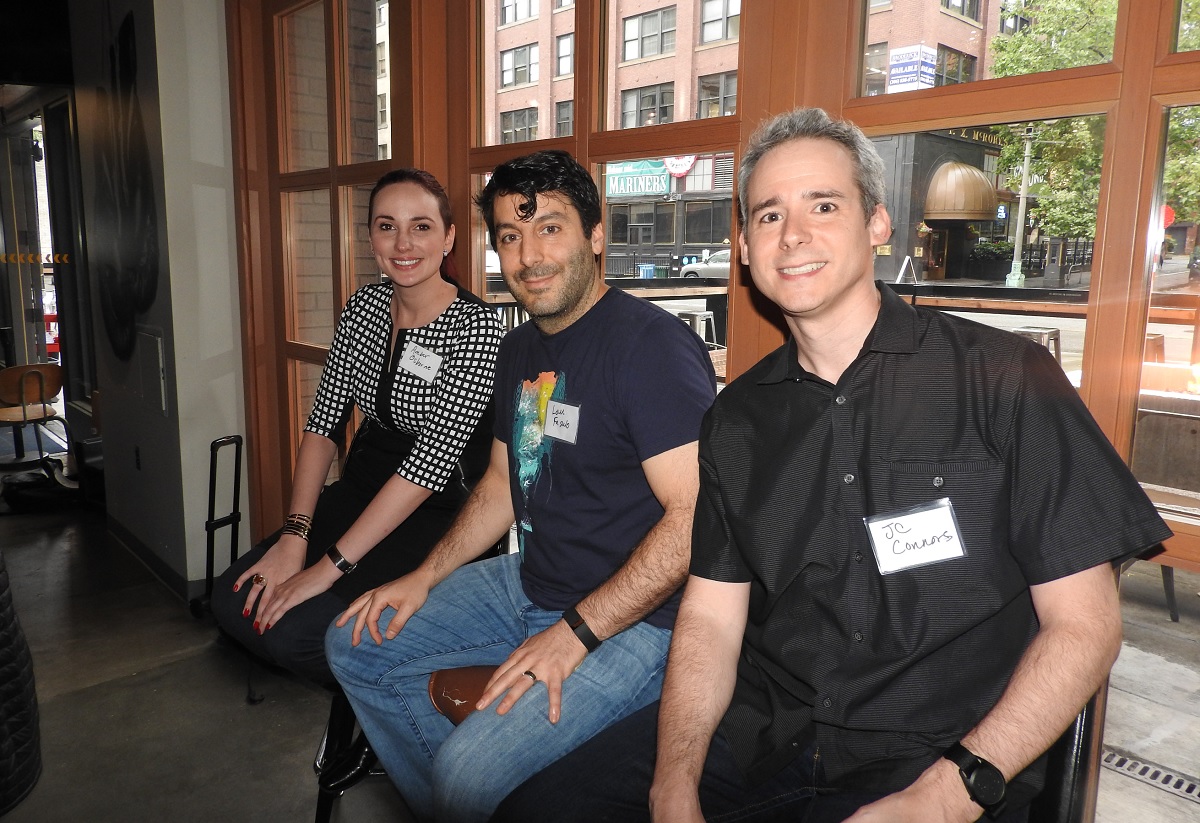 Influencer panel: JC Connors of Amazon (right) Lou Fasulo of King/Z2, and Amber Osborne of Meshfire
