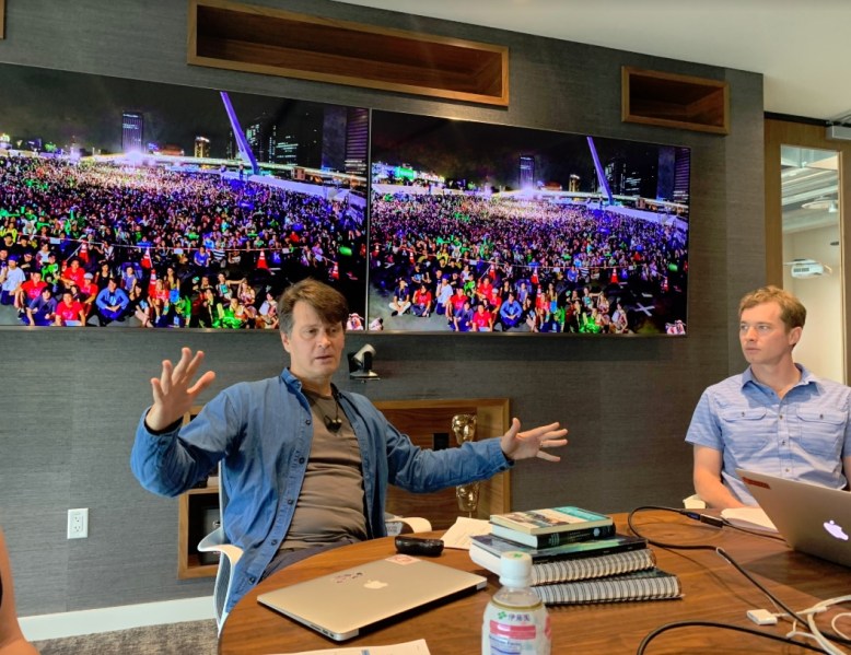 John Hanke (left), CEO of Niantic