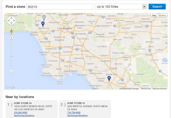 The two Sony Stores in Southern California have PlayStation 4 demo units right now.