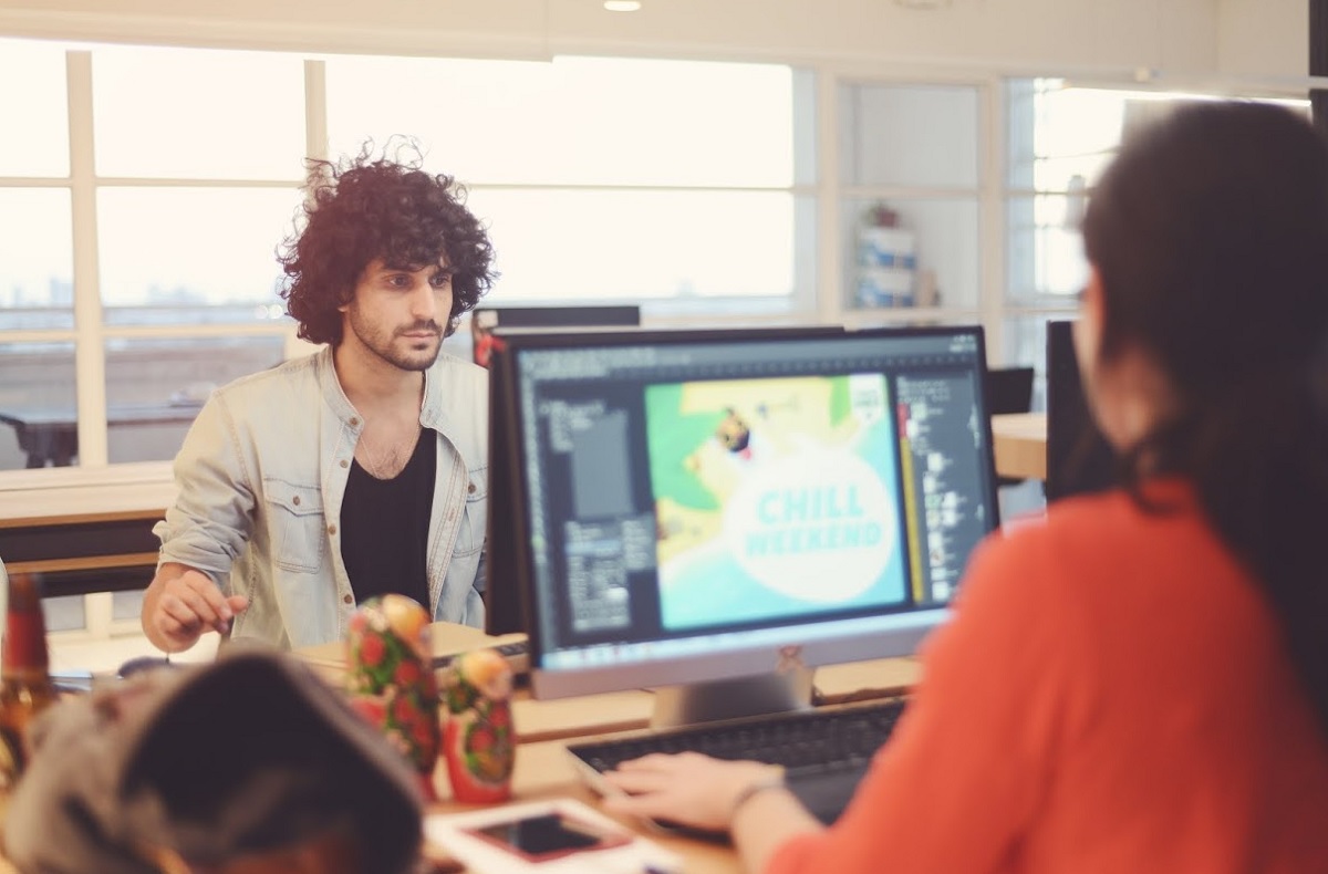 Jelly Button's staff are all in one place in Tel Aviv.