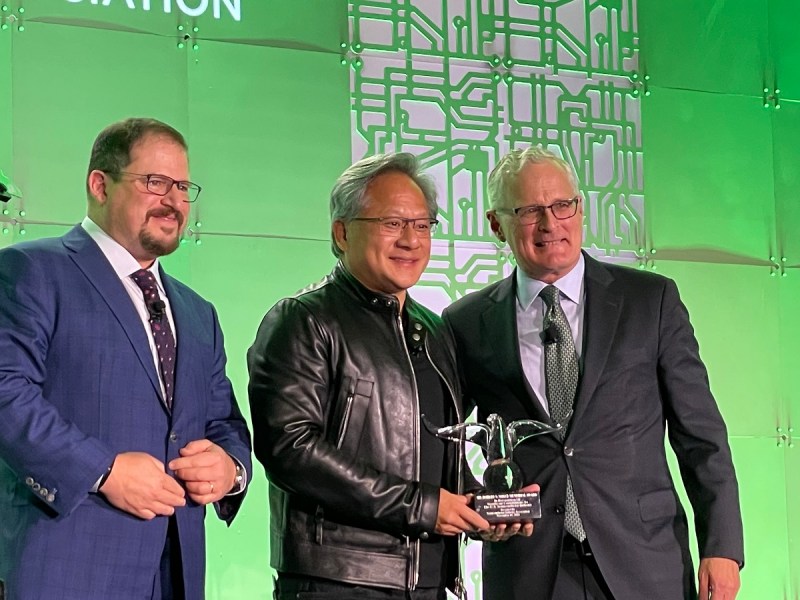 Jensen Huang gets the chip industry's highest honor.