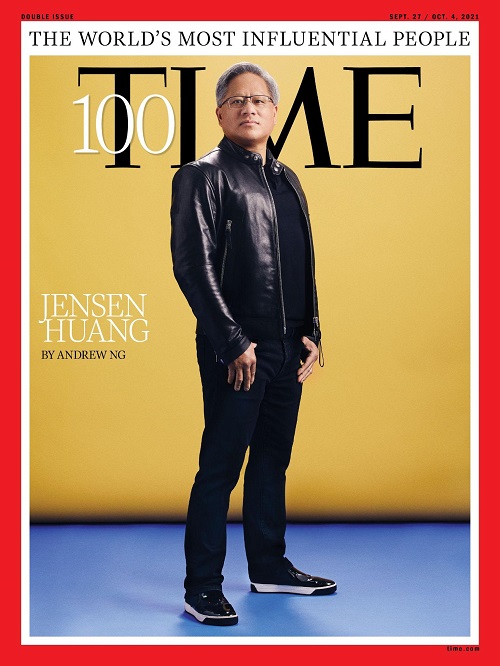 Nvidia CEO Jensen Huang is one of Time's 100 most influential people for 2021.