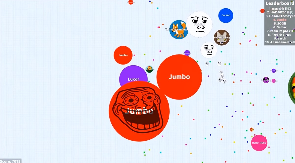 Jumbo plays Agar.io.