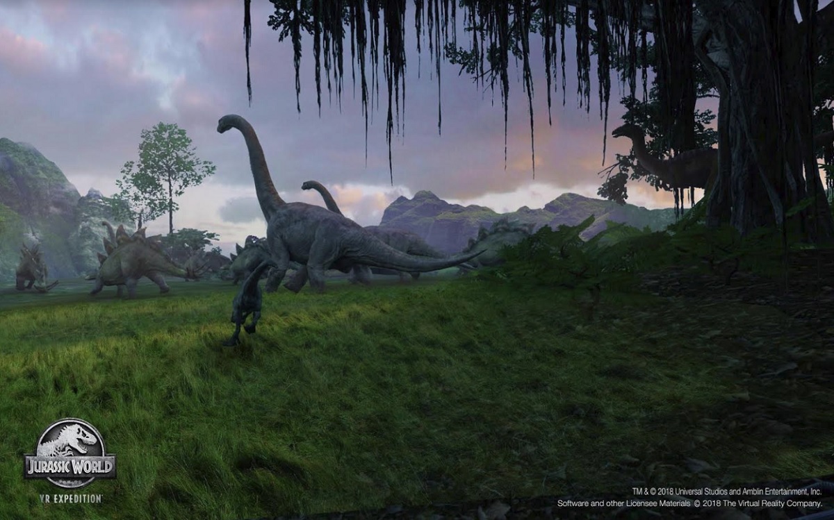 Jurassic World VR Expedition is debuting at Dave & Busters.