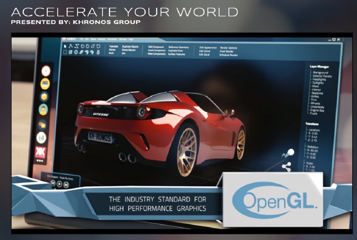 Khronos is supporting improvements to the OpenGL graphics standard.
