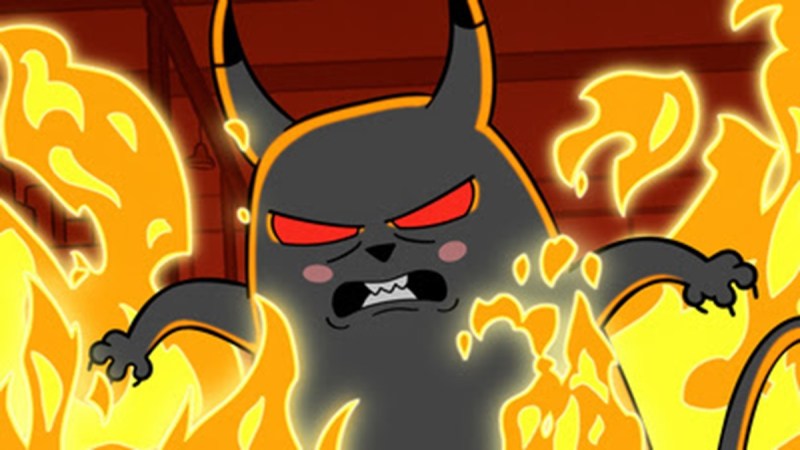 Devilcat is ready to explode in Exploding Kittens.