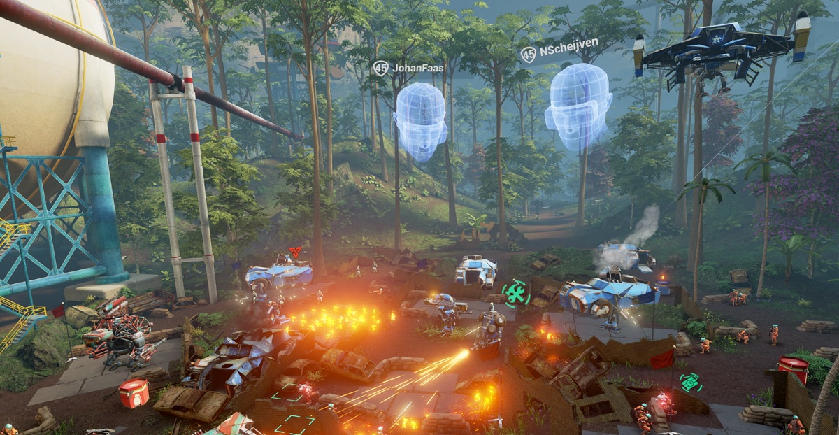 Force Field/Oculus You can see your opponents' avatar faces in Landfall.