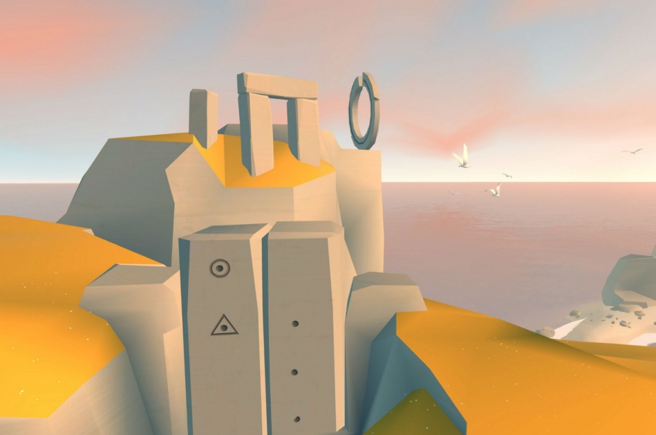 Land's End has strange symbols and structures.
