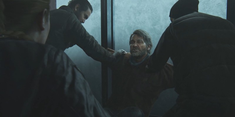 Joel looks like he's getting crucified in The Last of Us Part II.