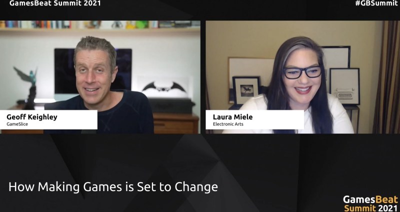 Geoff Keighley of The Game Awards talks with Laura Miele of EA.