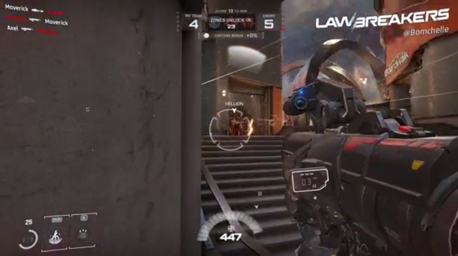 Rocket launcher in action in Lawbreakers.