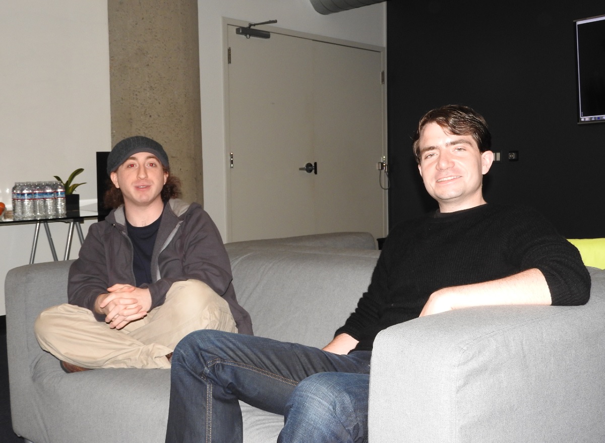 David Holz (left), CTO of Leap Motion, and Michael Buckwald CEO.